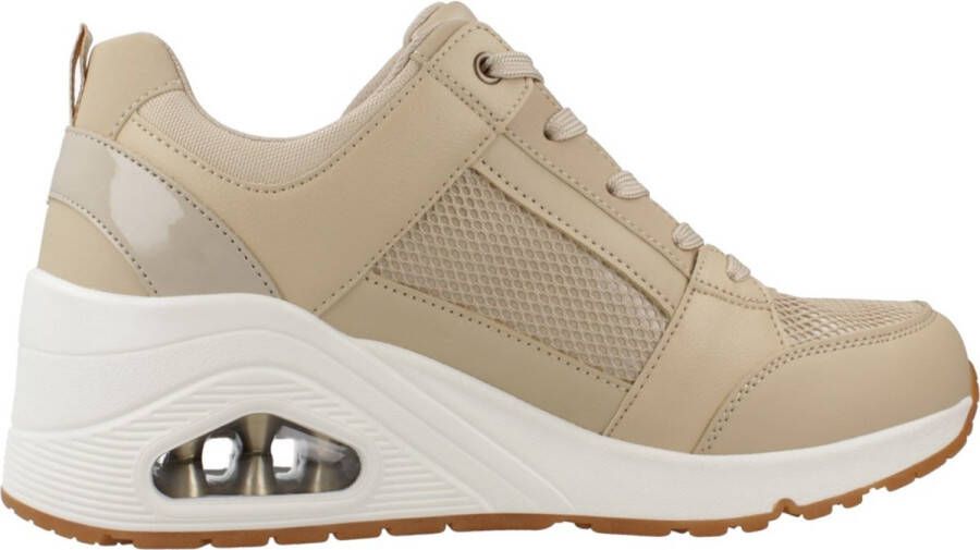 Skechers Wedge Sneaker met Air-Cooled Memory Foam Beige Dames