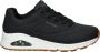 Skechers Dames Sneaker Uno 73690 BLK Zwart Wide Fit - Thumbnail 1