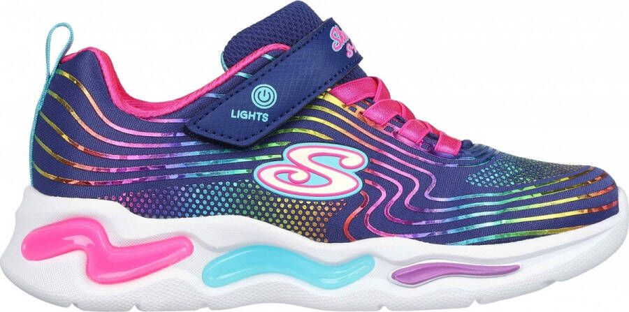 Skechers S Lights: Wavy Beams 302338N-NVMT voor meisje Marineblauw Sneakers Sportschoenen