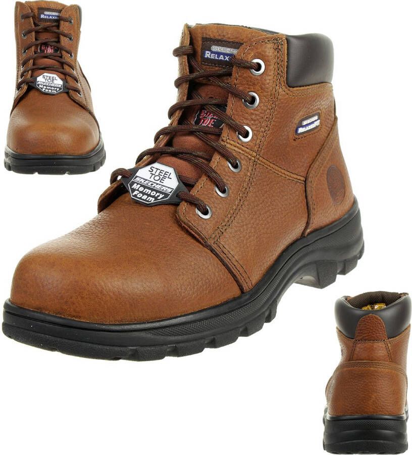 Skechers Work WORKSHIRE Laarzen Heren Bruine Stalen Ne EC