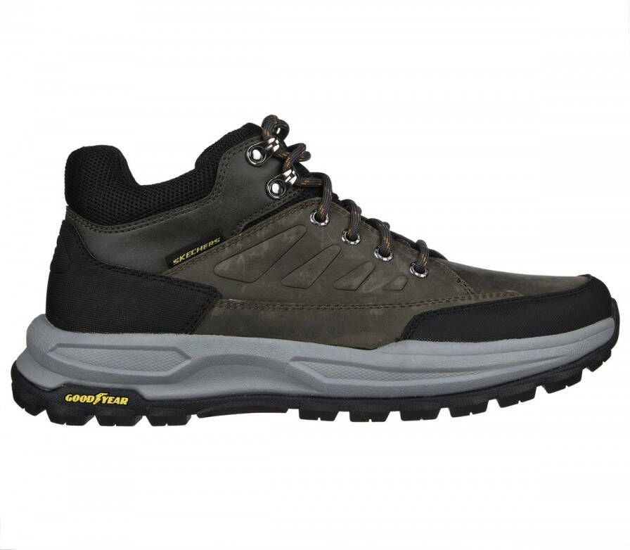 Skechers Goodyear Zeller veterschoenen grijs Leer