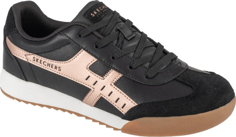 Skechers Zinger Metallic Roads 177500-BKRG Vrouwen Zwart Sneakers Sportschoenen