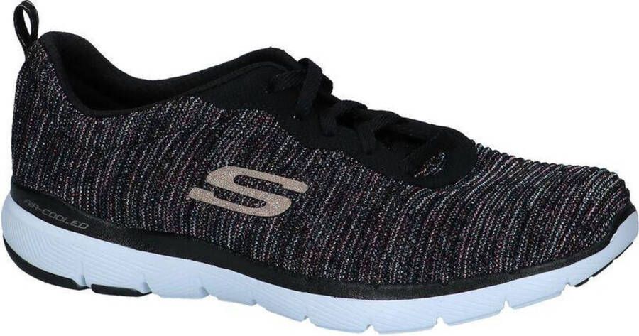 Skechers Zwarte Runners met Glitters Flex Appeal 3.0 Dames - Foto 1