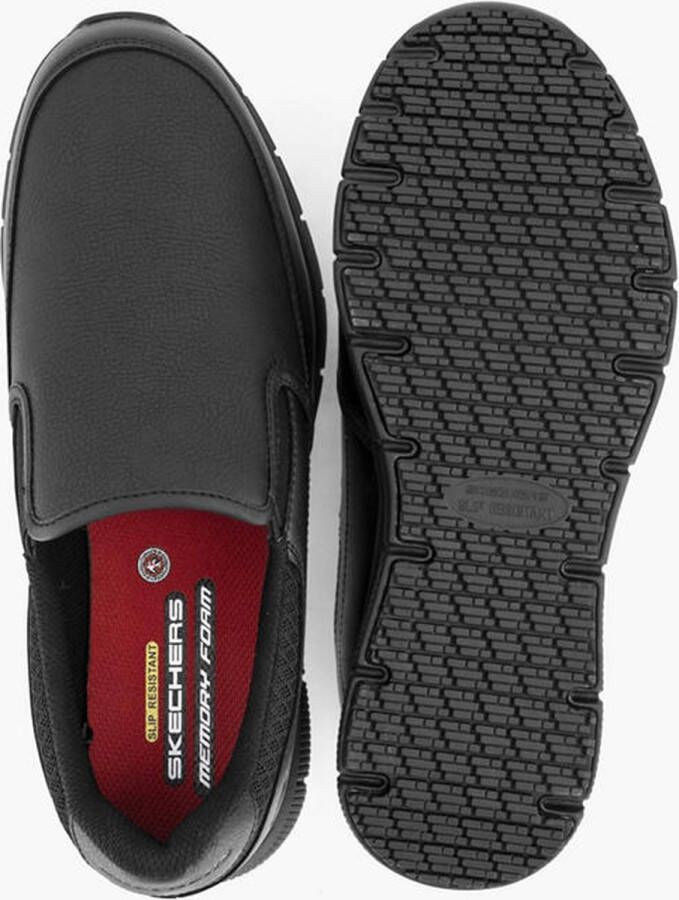 Skechers Zwarte Slip Resistant Work instapper