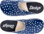 Skolys W-320.10 klompen clogs tuinklompen werkklompen dames verpleegkundige ziekenhuis instap blauw met witte stippen - Thumbnail 3