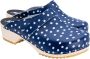 Skolys W-320.10 klompen clogs tuinklompen werkklompen dames verpleegkundige ziekenhuis instap blauw met witte stippen - Thumbnail 4