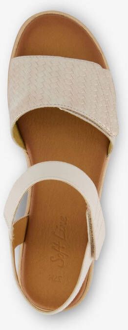 Softline dames sandalen beige goud