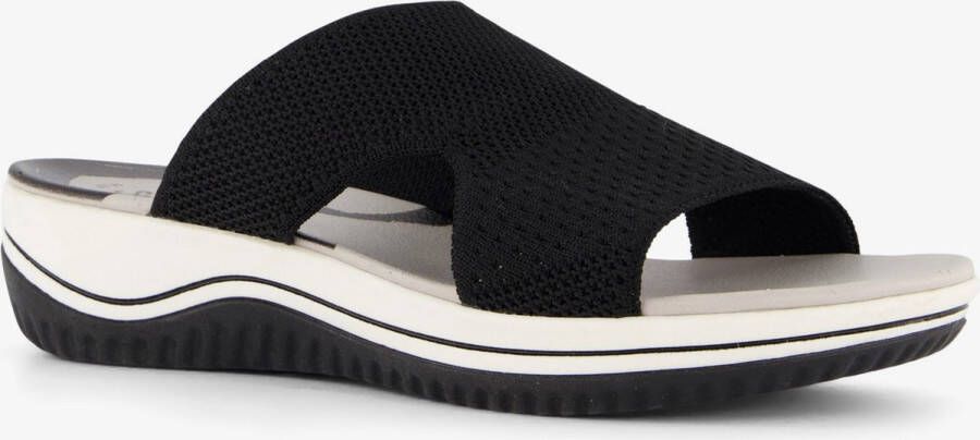 Softline dames slippers zwart wit