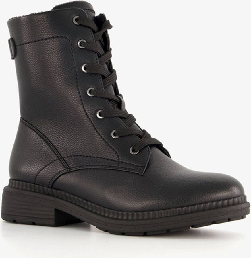 Softline dames veterboots zwart