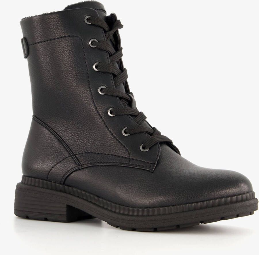 Softline dames veterboots zwart