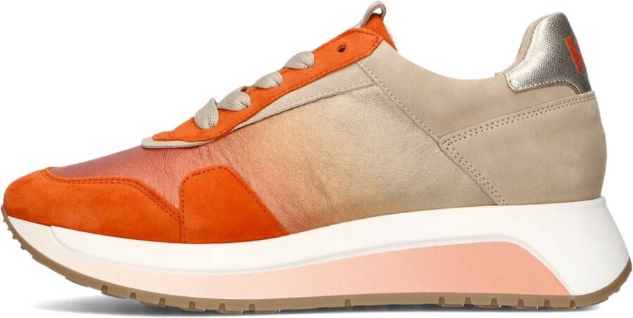 Softwaves 8.94.01 Lage sneakers Leren Sneaker Dames Oranje