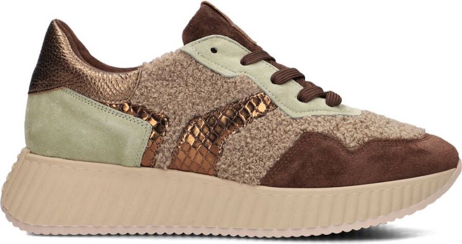 SOFTWAVES Lage Sneakers Dames 8.95.05 Maat: 37 Materiaal: Suède Kleur: Bruin