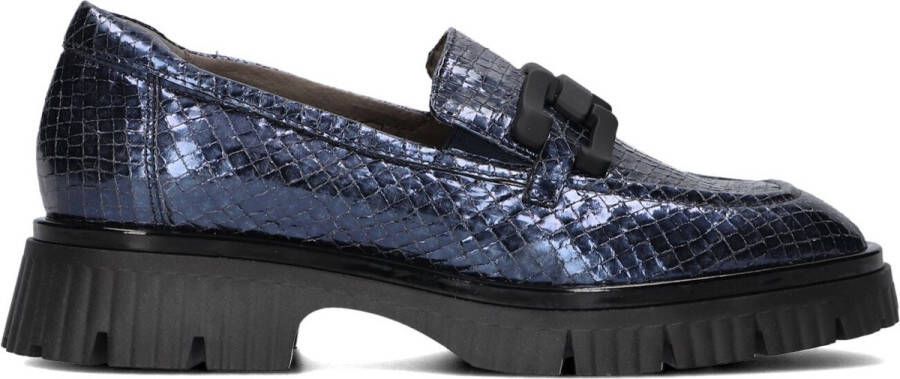 SOFTWAVES Loafers Dames 9.02.07 Maat: 39 Materiaal: Leer Kleur: Blauw