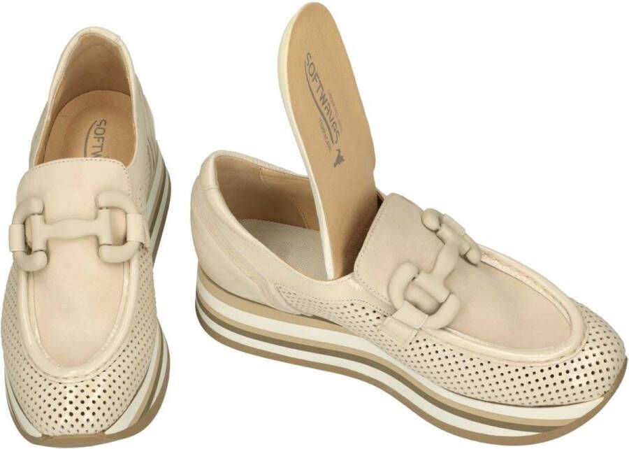 Softwaves -Dames beige ballerina's & mocassins