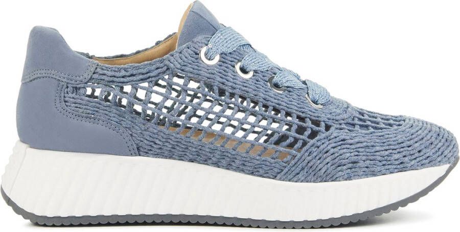 SOFTWAVES Lage Sneakers Dames 8.95.04 Maat: 40 Materiaal: Suède Kleur: Blauw