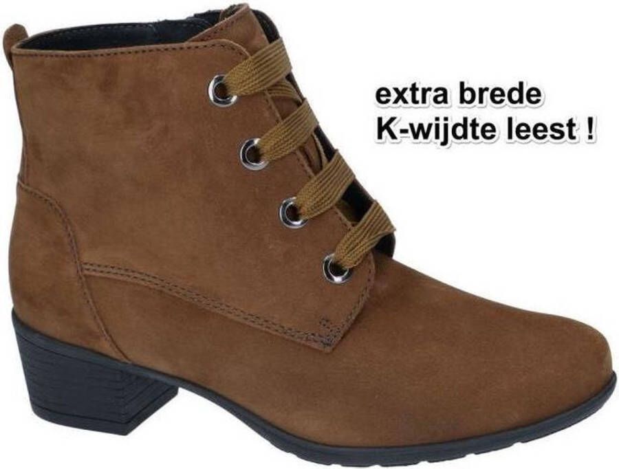 Solidus Dames laarsjes veterboots model Kerry brown steunzool 1 3 en