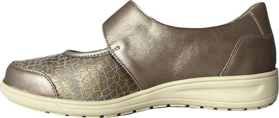 Solidus Dames Instappers & Ballerina's Kate Marmo 29506-40169 Taupe Metallic