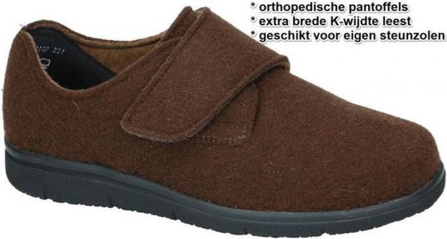 Solidus Solid Heren bruin donker pantoffels & slippers