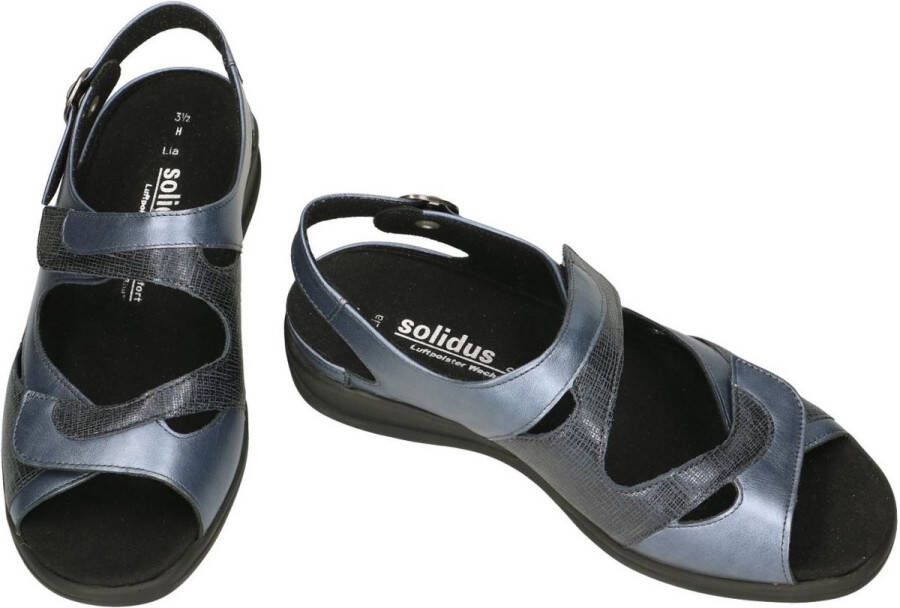 Solidus Solid Dames blauw donker sandalen