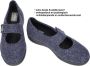 Solidus Kate Rewooly Blauw Ballerina Pantoffel - Thumbnail 3