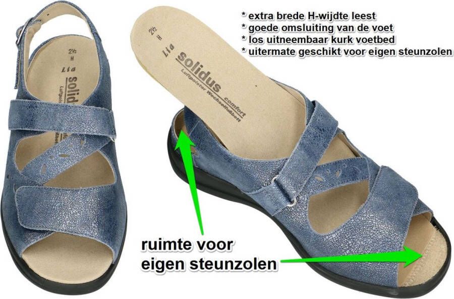 Solidus Solid Dames blauw sandalen