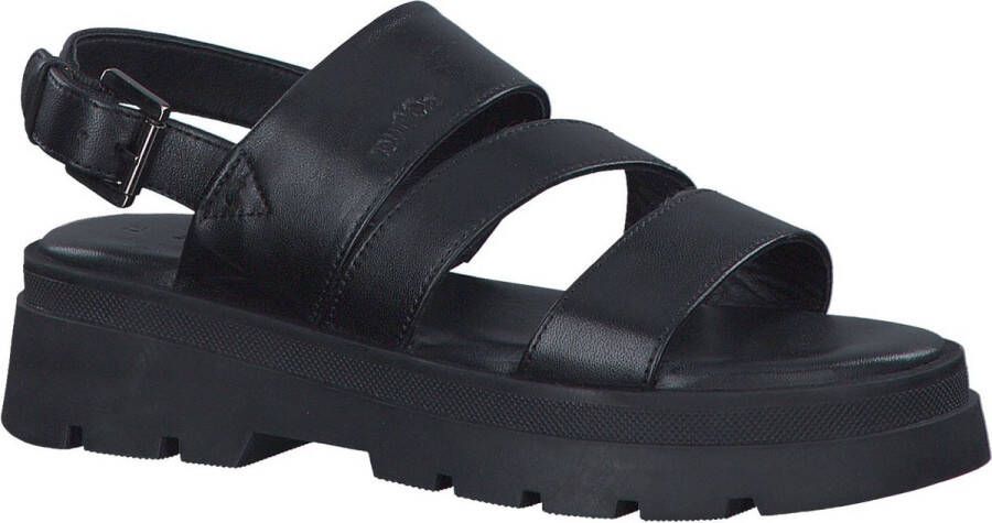 S.Oliver Zwarte Casual Platte Sandalen Vrouwen Black Dames