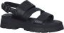 S.Oliver Zwarte Casual Platte Sandalen Vrouwen Black Dames - Thumbnail 1