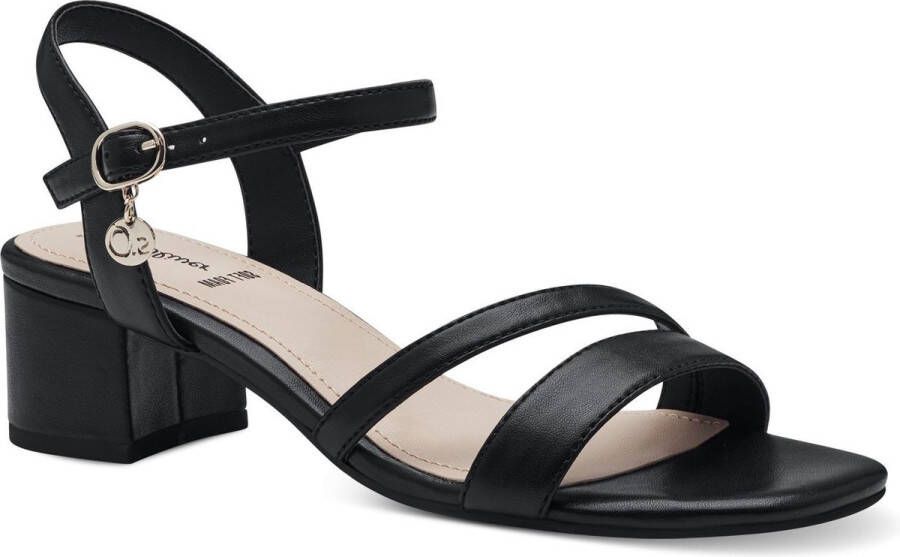 S.Oliver Elegante Zwarte Platte Sandalen Vrouwen Black Dames