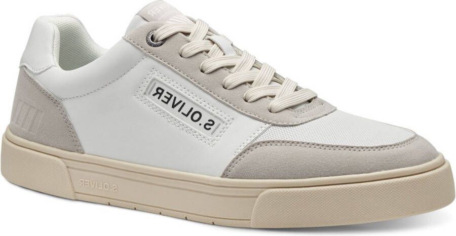 S.Oliver Witte Grijze Sneakers voor Mannen White Heren