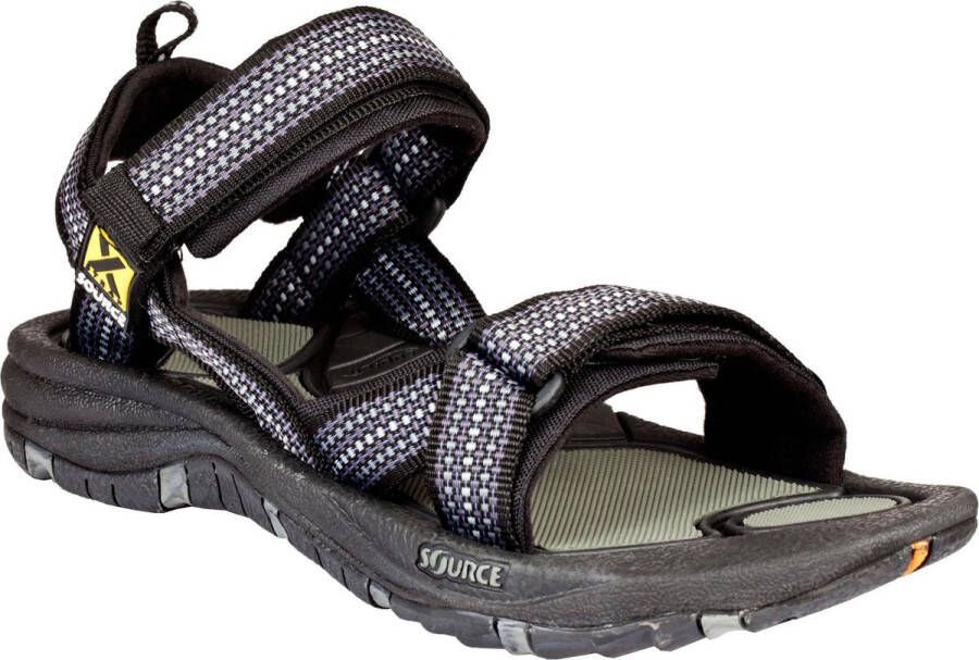 Source Classic Sandaal heren Wandelsandalen Mannen zwart grijs wit