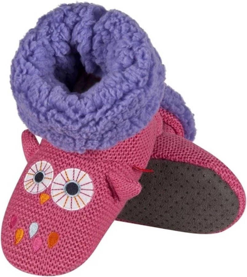 Soxo Kleurrijke kinderpantoffel -28 Meisjes sloffen Polyester Antislipzool Warme pantoffels meisjes Hoge roze sloffen met grip meisjes Pantoffels meisjes roze Sloffen voor meisjes