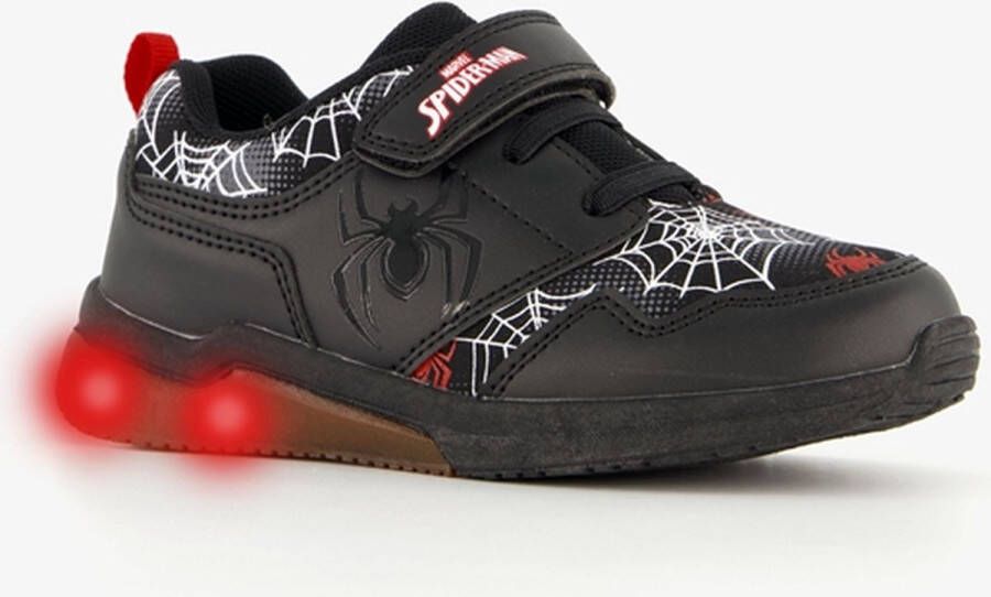 Spider-Man jongens sneakers met lichtjes zwart