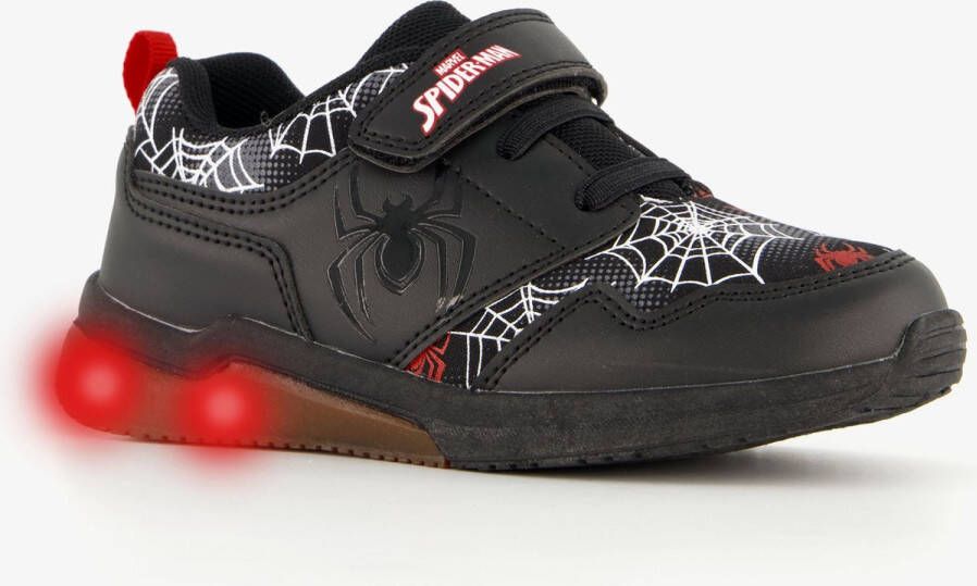 Spider-Man jongens sneakers met lichtjes zwart