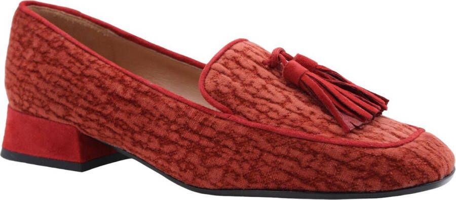 Status Klassieke Mocassin Schoenen Red Dames