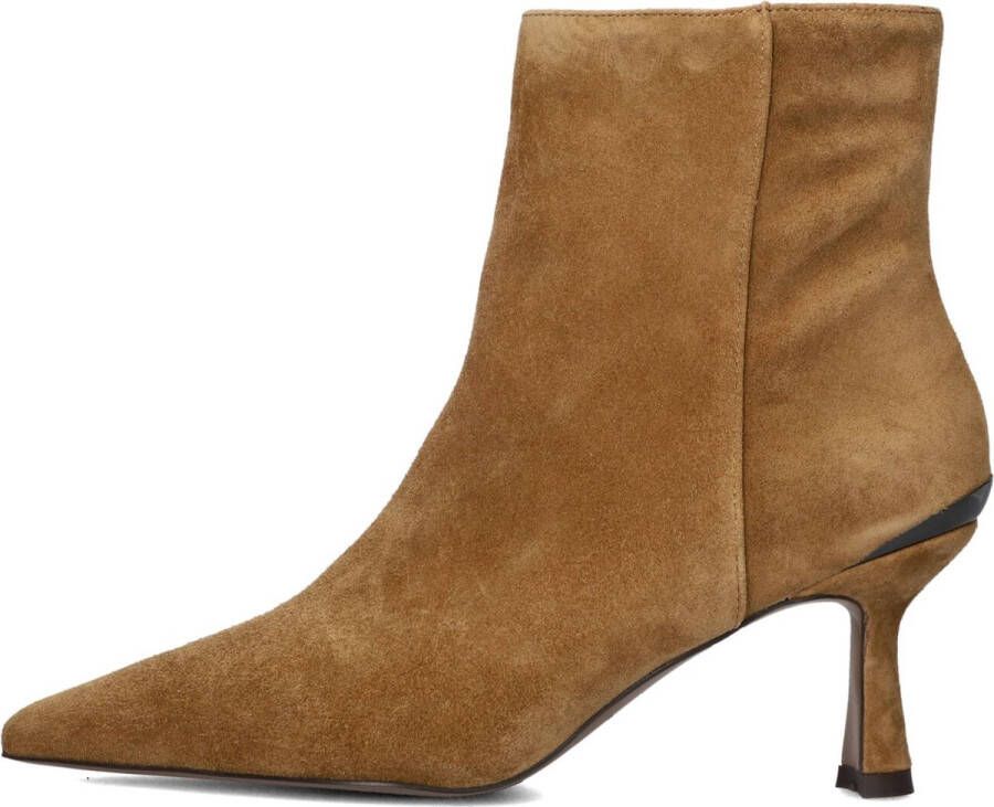 Stefano Lauran Botin Enkellaarsjes Enkelboots met rits Dames Camel