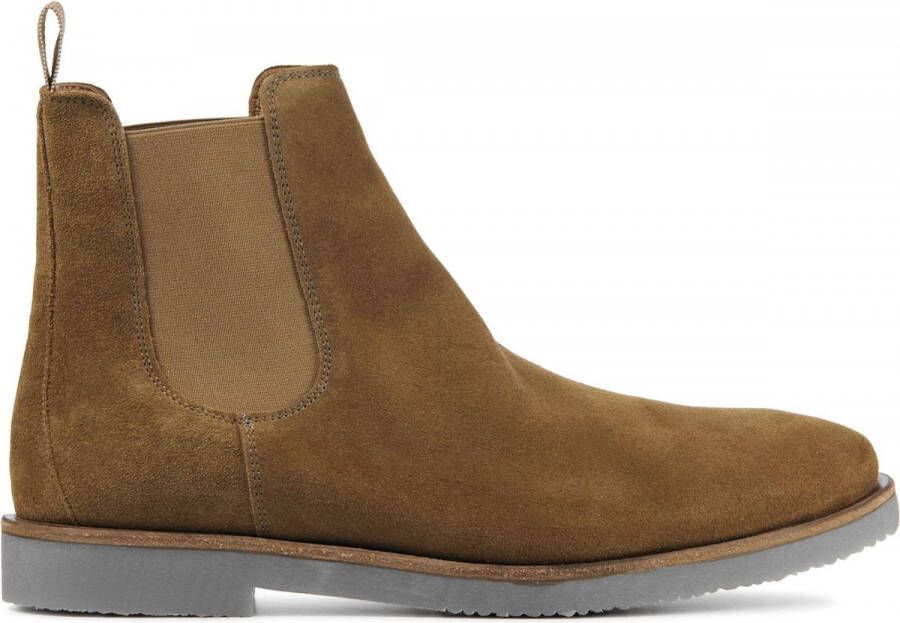 Stefano Lauran Chelsea boots Heren Boots Laarzen Herenschoenen Suède S3075 Midden bruin