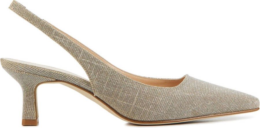 Stefano Lauran Dames Pumps Damesschoenen Leer Glitter Kitten heel hoogte S3080 Goud