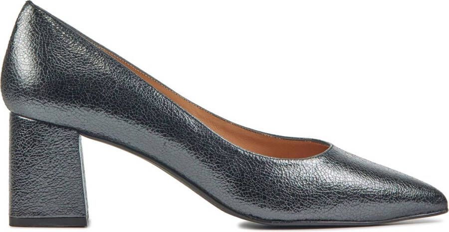 Stefano Lauran Dames Pumps Damesschoenen Leer Blokhak hoogte 6 cm S3076 Lood