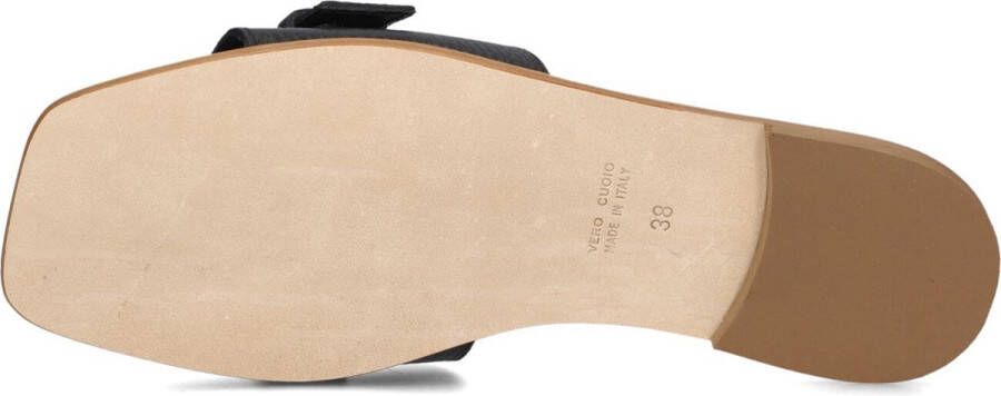 STEFANO LAURAN Slippers Dames Led 1 Band Slipper Met Gesp Maat: 38 Materiaal: Leer Kleur: Zwart