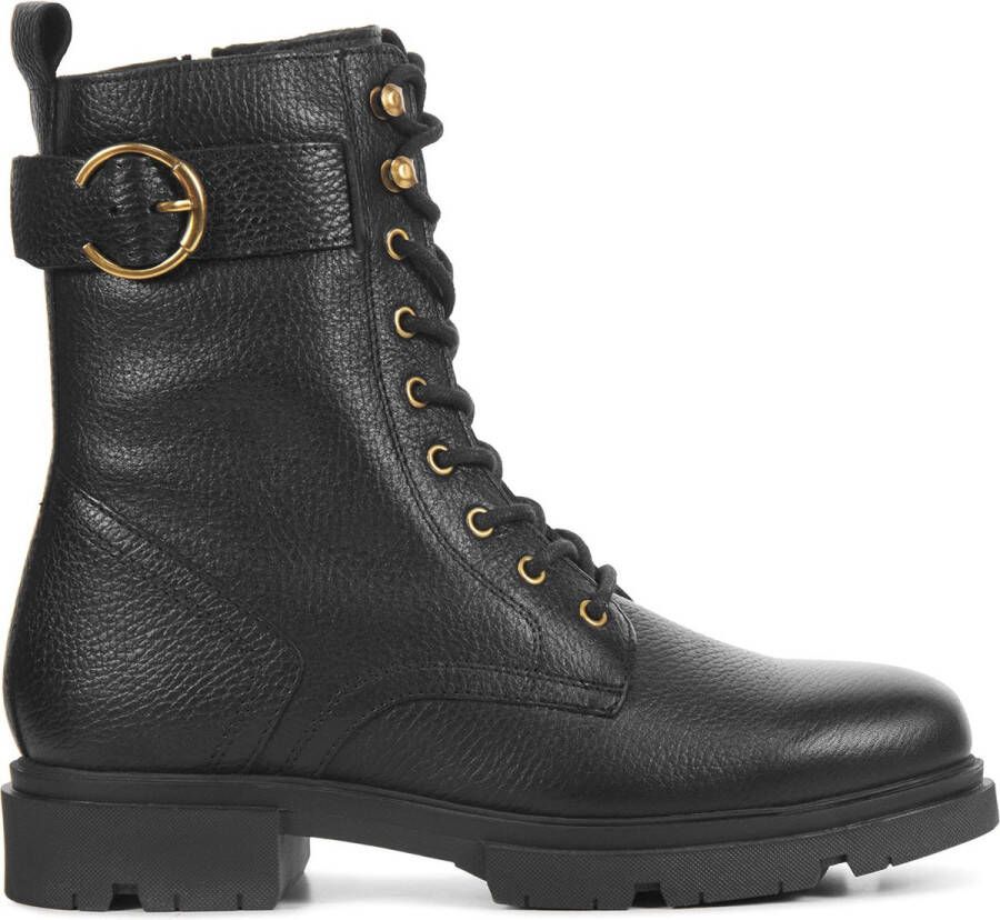 STEFANO LAURAN Veterboots Dames S3087. Maat: 42 Materiaal: Leer Kleur: Zwart