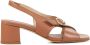 STEFANO LAURAN Sandalen Dames 728-03p Maat: 36 Materiaal: Leer Kleur: Cognac - Thumbnail 1