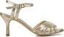 Stefano Lauran Sandalen Dames Damesschoenen Leer Blokhak hoogte S3129 Goud - Thumbnail 1