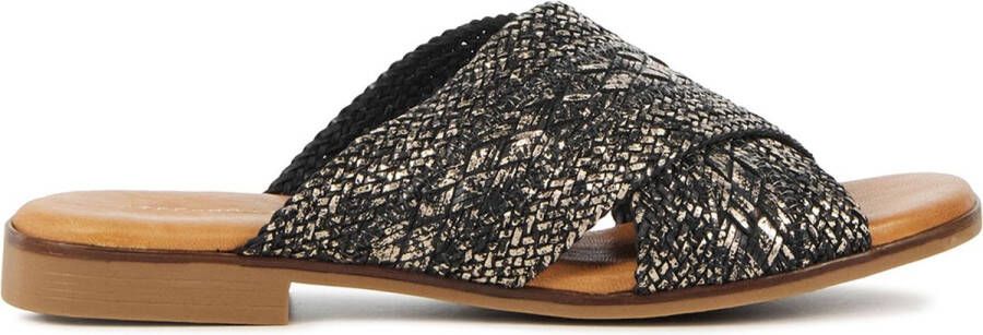 STEFANO LAURAN Slippers Dames S3107 Maat: 38 Materiaal: Leer Kleur: Zwart