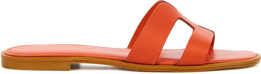 STEFANO LAURAN Slippers Dames 22622 Maat: 40 Materiaal: Leer Kleur: Oranje