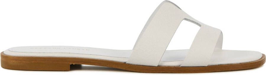 STEFANO LAURAN Slippers Dames 22622 Maat: 37 Materiaal: Leer Kleur: Wit