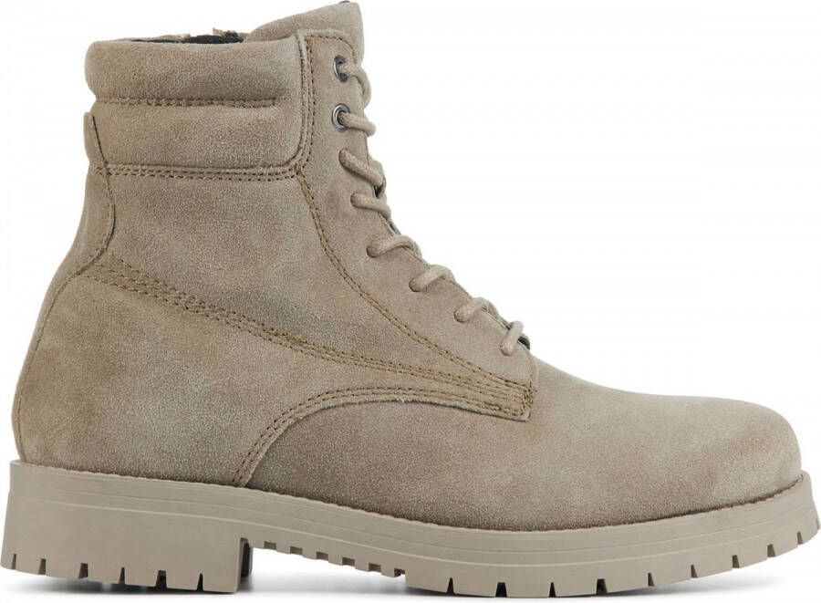 Stefano Lauran Veterboots Heren Boots Laarzen Herenschoenen Suède S3057 Beige