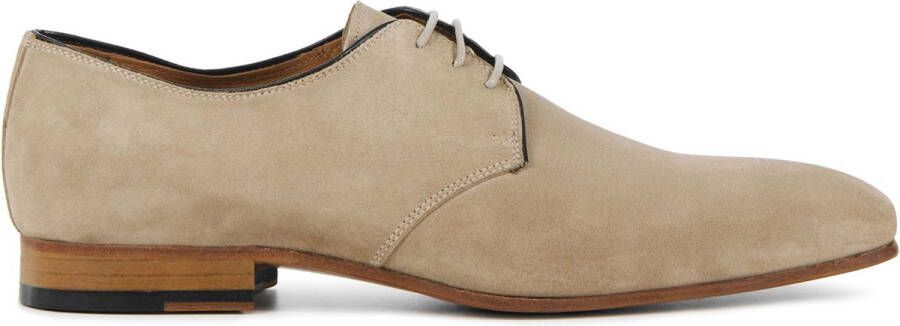 STEFANO LAURAN Veterschoenen Heren S3085. Maat: 41 Materiaal: Suède Kleur: Beige