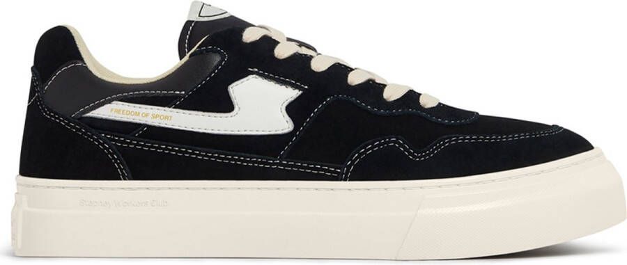 S.w.c. Stepney Workers Club Stepney Workers Club Pearl Strike suede sneakers Black white Black