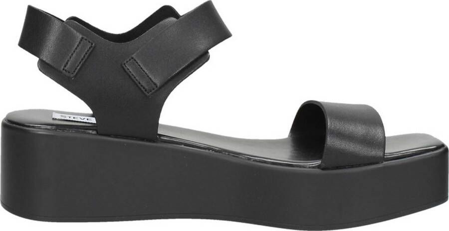 Steve Madden Basher Sandalen Plat zwart