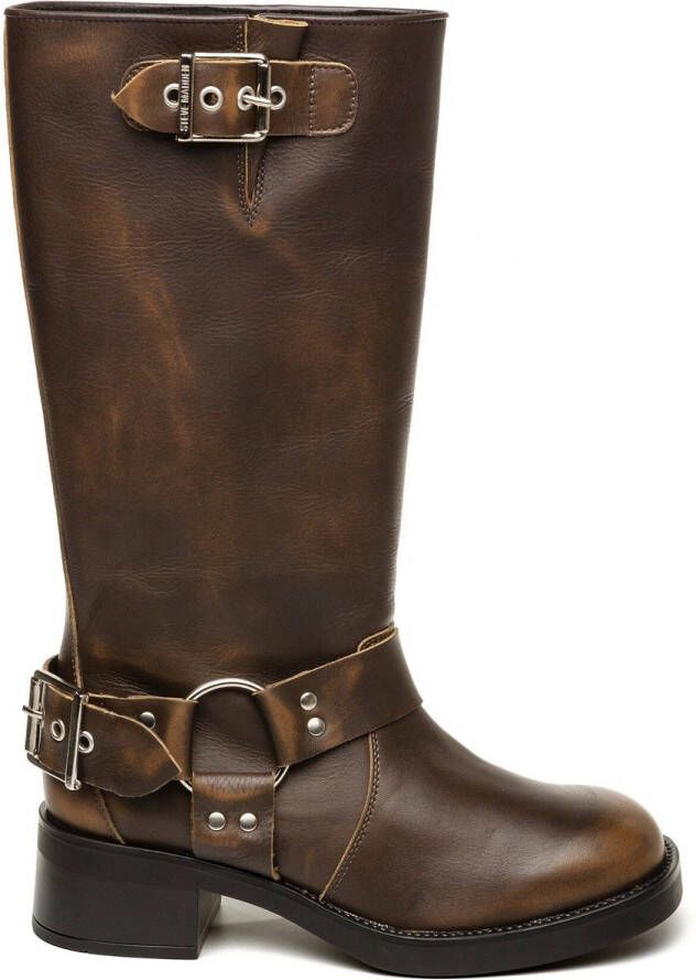 Steve Madden Beau Boot Brown Leather Vrouwen